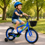 Bicicleta Infantil Rodado 16 Con Canasto Y Rueditas De Apoyo Azul - Imagen 7