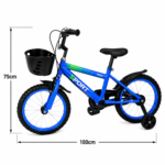 Bicicleta Infantil Rodado 16 Con Canasto Y Rueditas De Apoyo Azul - Imagen 5
