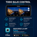 Cámara Seguridad WiFi IP Exterior PTZ Doble Lente 4K Audio iCSee IP66 - Imagen 6
