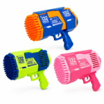 Pistola Máquina Lanza Burbujas Automática Con Bandeja Y Líquido 132 Burbujas
