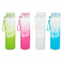 Botella De Vidrio Agua 500 Ml Con Correa De Silicona Reutilizable