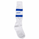 Medias De Fútbol Largas Blancas Con Rayas Azules GEDO Unisex