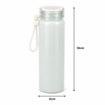 Botella De Vidrio Agua 500 Ml Con Correa De Silicona Reutilizable - Imagen 2