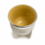 Mate Cerámica 230ml Revestido En Símil Cuero Cosechas Premium - Imagen 2