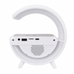 Lámpara G Led Con Cargador Inalámbrico Parlante Bluetooth Reloj Despertador - Imagen 3