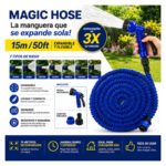 Manguera Extensible Hasta 15 Metros Con Pistola De Riego Azul - Imagen 7
