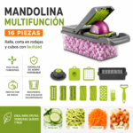 Mandolina Cortador Rallador De Verduras Multifunción 16 Piezas - Imagen 10