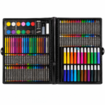 Maletín Kit De Arte 168 Piezas Con Marcadores Crayones Acuarelas Y Lápices