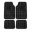 Juego Alfombras Auto Goma Universales 4 Piezas Antideslizantes Color Negro