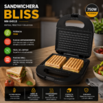 Sandwichera Eléctrica Grill Placas Antiadherentes 750W - Imagen 6