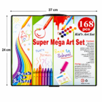Maletín Kit De Arte 168 Piezas Con Marcadores Crayones Acuarelas Y Lápices - Imagen 6