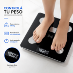 Balanza Digital Bluetooth 180 Kg Smart Con App LCD Vidrio Templado IMC Grasa Corporal - Imagen 4
