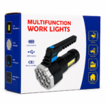 Linterna Táctica LED Recargable USB Con Luz Lateral COB - Imagen 4