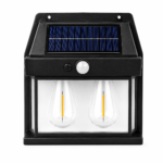 Aplique Doble Solar LED Exterior Con Sensor De Movimiento Luz Cálida IP65 - Imagen 2