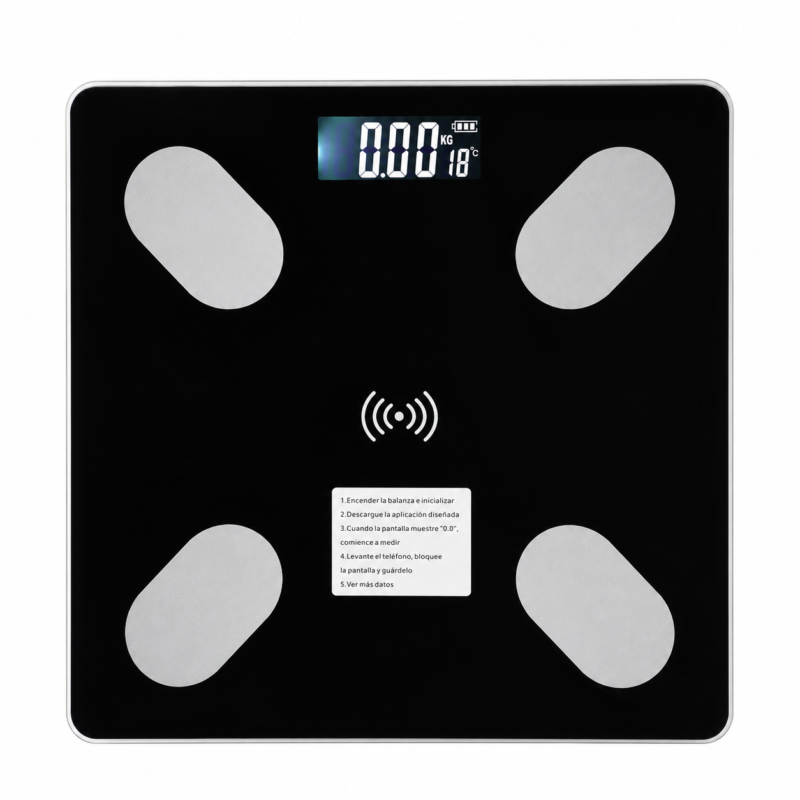 Balanza Digital Bluetooth 180 Kg Smart Con App LCD Vidrio Templado IMC Grasa Corporal