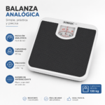 Balanza Analógica Personal Kamasa Hasta 130 Kg Antideslizante Baño Hogar - Imagen 8