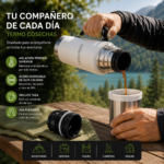 Termo Cosechas 1 Litro Acero Inoxidable Doble Capa Con Taza - Imagen 5