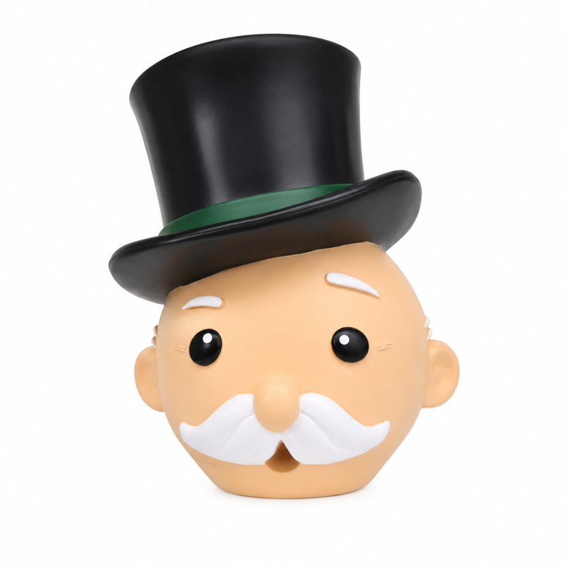 Alcancía Mr. Monopoly Cerámica Grande Ideal Ahorrar y Decoración