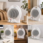 Calefactor Eléctrico 2000W Portátil 2 Potencias Termostato - Imagen 7