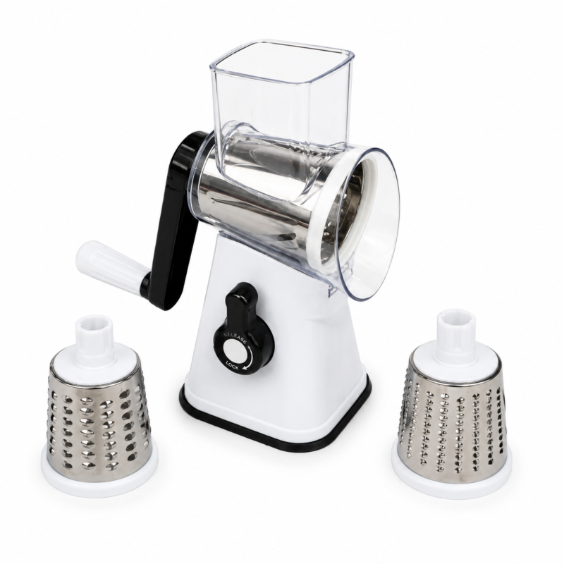 Rallador Giratorio Manual Con 2 Tambores Intercambiables