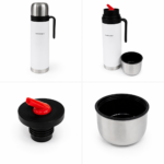 Termo Acero Inoxidable Con Asa Y Pico Cebador Para Mate 1 Litro - Imagen 3