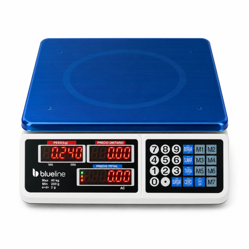 Balanza Digital 40kg Para Comercio Feria Frutería Carnicería