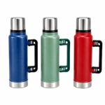 Termo Acero Inoxidable 1,3 Litros Doble Pared Térmico Con Manija y Taza Tapa