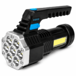 Linterna Táctica LED Recargable USB Con Luz Lateral COB