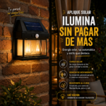 Aplique Doble Solar LED Exterior Con Sensor De Movimiento Luz Cálida IP65 - Imagen 6