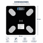 Balanza Digital Bluetooth 180 Kg Smart Con App LCD Vidrio Templado IMC Grasa Corporal - Imagen 2