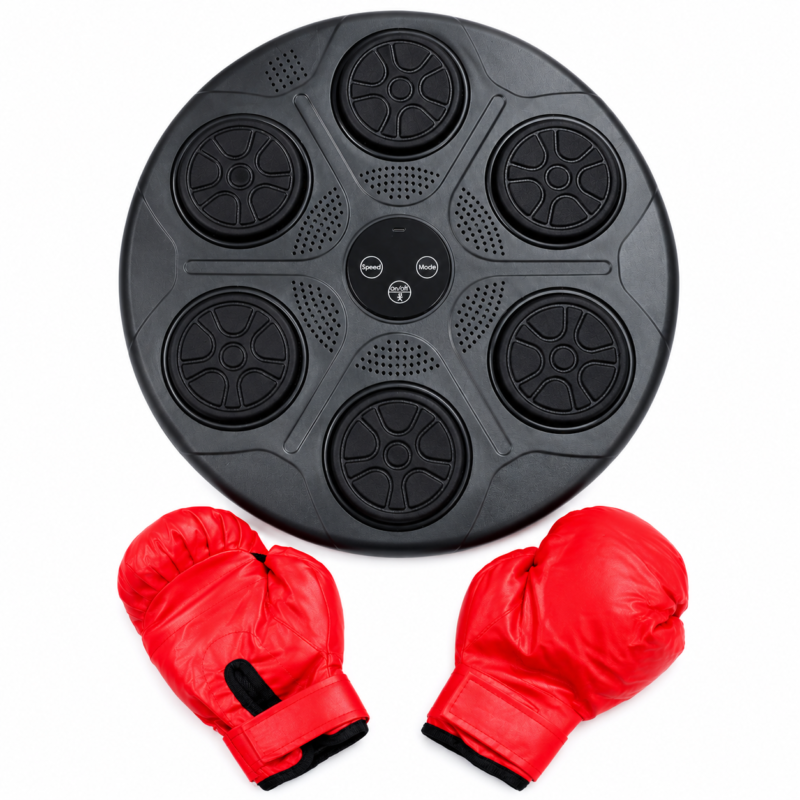 Máquina de Boxeo Electrónica con Bluetooth, Música, Luces LED y 6 Zonas de Golpe