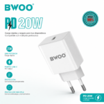 Cargador de Pared USB C BWOO PD 20W Carga Rápida Power Delivery - Imagen 3