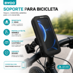 Soporte de Celular para Bicicleta BWOO Impermeable 360° hasta 6.8” - Imagen 7
