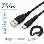 Cable USB A a USB C BWOO 1 Metro 3A Carga Rápida y Datos 480Mbps - Imagen 3