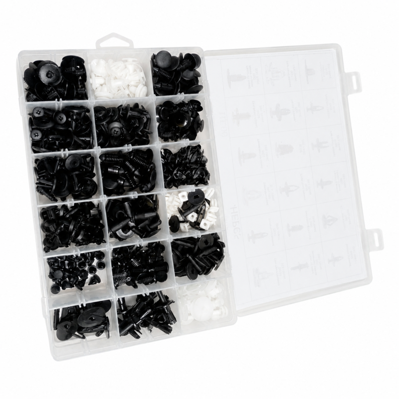 Kit de Clips y Sujetadores Universales para Auto con Herramientas y Estuche Organizador