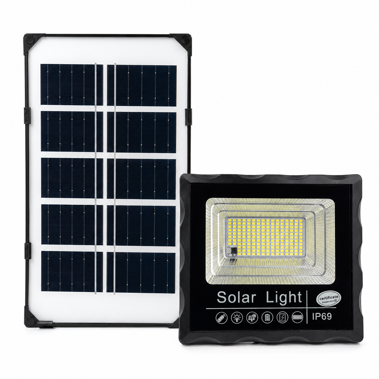 4C62AF8F-B585-47C8-B334-6838219FF65A Reflector Solar LED 45W para Exterior con Panel Solar y Control Remoto - Imagen 1