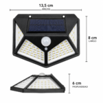 Lámpara Solar LED de Pared con Sensor de Movimiento 100 LED IP65 - Imagen 4