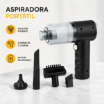 Aspiradora de Mano Portátil Inalámbrica 120W Recargable con Accesorios y Filtro - Imagen 5
