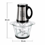 Procesadora Picadora Eléctrica Silver Love 3,5L 1000W con Bowl de Vidrio - Imagen 4