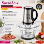 Procesadora Picadora Eléctrica Silver Love 3,5L 1000W con Bowl de Vidrio - Imagen 5