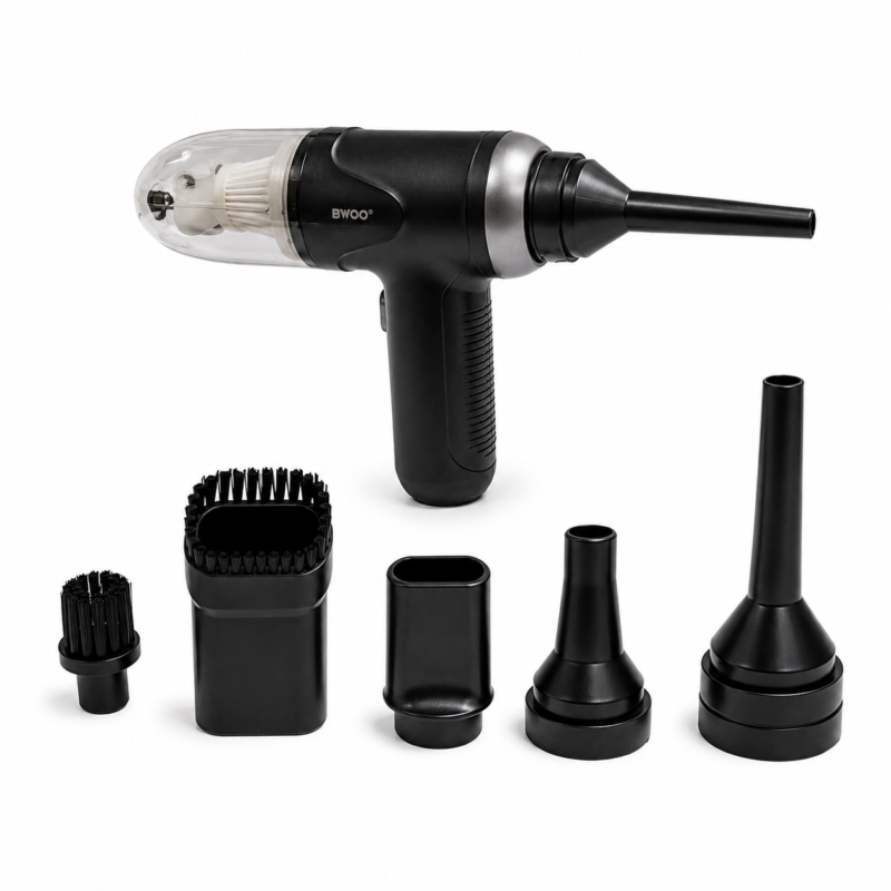 Aspiradora Sopladora de Mano Inalámbrica BWOO 5KPa 50.000 RPM con Accesorios