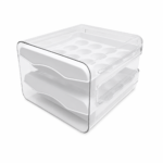 Huevera Organizadora para Heladera 30 Huevos con 2 Bandejas Extraíbles y Tapa Transparente - Imagen 2