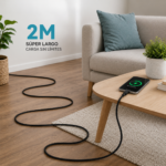Cable Carga Rápida 60W Trenzado y Transferencia de Datos USB C a USB C BWOO 2 Metros - Imagen 5