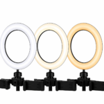 Aro de Luz LED 16 cm con Doble Soporte para Celular y Trípode Regulable 46 cm - Imagen 4