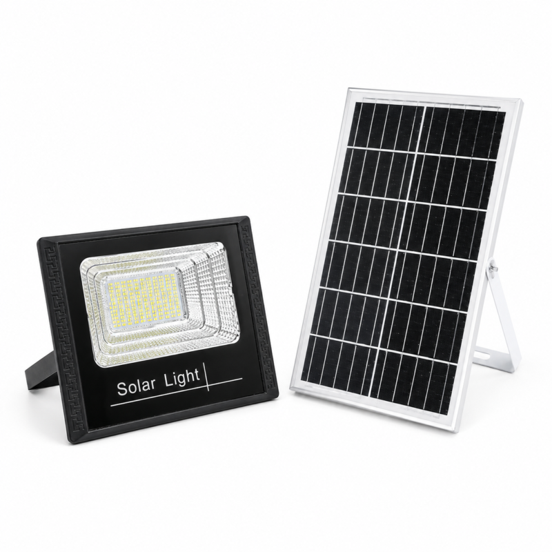 Reflector Solar LED 100w Exterior con Panel Solar Control Remoto IP67