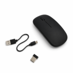 Mouse Inalámbrico Recargable con Receptor USB Negro - Imagen 4