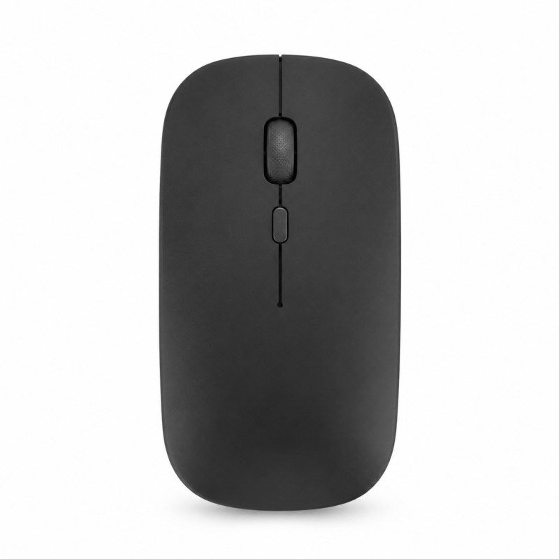 Mouse Inalámbrico Recargable con Receptor USB Negro