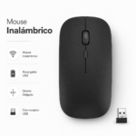 Mouse Inalámbrico Recargable con Receptor USB Negro - Imagen 6