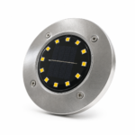 Pack Set X4 Luces Solares LED para Piso y Jardín 12 LED Luz Cálida con Encendido Automático - Imagen 2