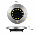 Pack Set X4 Luces Solares LED para Piso y Jardín 12 LED Luz Cálida con Encendido Automático - Imagen 5